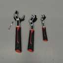 6 8 10 Multi-function Self-locking Pipe Wrench Set, Chromium Vanadium Steel,Plumbers Wrench with Self Tightening Function for 9/32-1 3/8 (7-35mm) Pipe Fittings and Nuts (1set)