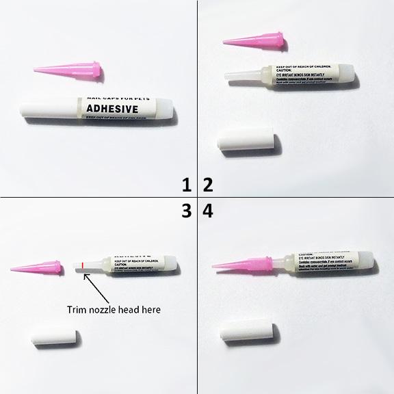 Glue and Nozzles for Cat Nail Caps 