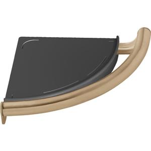DELTA FAUCET 41516-CZ Contemporary Corner Shelf/Assist Bar, Champagne Bronze (9.13 inches x 8.75 inches x 2.19 inches)