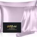 Silk Pillowcase 2 Pack, Mulberry Silk Pillow Cases Queen Size Set of 2, Anti Acne Silk Pillowcase for Hair and Skin, Natural Silk Satin Pillowcases Gifts for Women Men 2 Pack with Zipper, Lavender