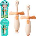 2 x Kids Toothbrushes 2 Pack,Soft Bristle Toothbrushes for Baby 1-3 Years Old Cute Dinosaur Toothbrush for Toddlers Baby's First Training Toothbrush Anti-Strike Throat Not Easy to Shed Bristles