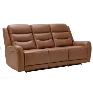 Sitswell Pearce Collection Recling Sofa Brown Leather 88"L x 36"D x 40"H