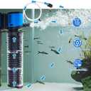 COOSPIDER Aquarium Filter Pond Filter for 35-75 Gallon, 260GPH Powerful Filtration Pond Pump, Submersible Canister Filters for Fish Turtle Tank, Cold Plunge, Clear Wavemaker Oxygen Supply