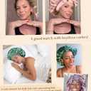 YANIBEST Adjustable Satin Bonnet for Sleeping Women Double Layer Hair Wrap Reduce Friction Prevent Frizz Natural Curly Hair