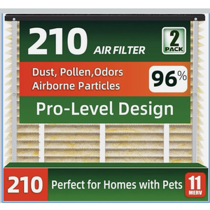 2-pack 210 Biodegradable Bamboo Air Filter Replacement MERV 11 Fit for AprilAire