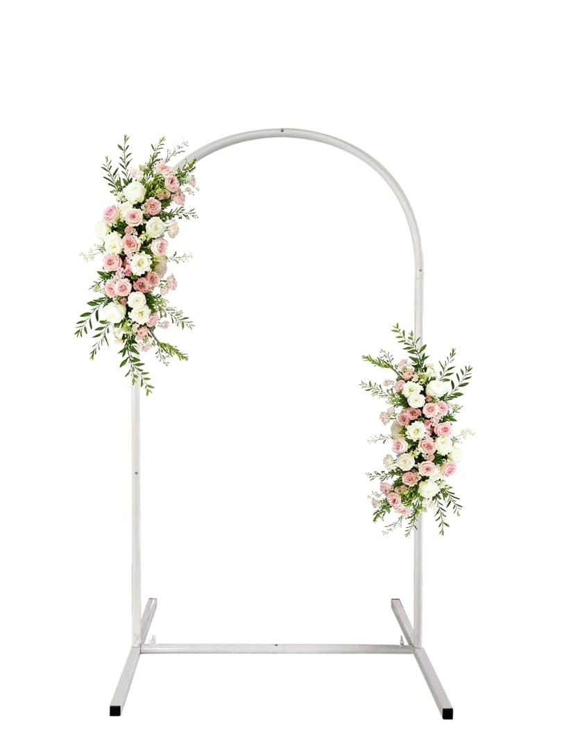 Aerdce 3.3x6.6ft Arched Backdrop Stand,Metal Arch Backdrop Stand for Wedding Ceremony Baby Shower Birthday Party Garden Floral Balloon Arch Decoration