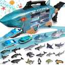 Shark LED Ocean Animal Toys - Trucks, Cars & 18pcs Sea Animals for 3+ Year Olds