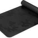 Gaiam Dry-Grip Yoga Mat - 5mm Thick Non-Slip Exercise & Fitness Mat for Standard or Hot Yoga, Pilates and Floor Workouts - Cushioned Support, Non-Slip Coat - 68 x 24 Inches (Camo)
