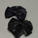 2 Pcs Hair Nets for Buns Black Bowknot Decor Snood Net Bowknot Mesh Crochet Hair Net Hair Snood Net Hair Bun Holders Snoods for Women Hair Equestrian Hair Net Bun Cover Bun Holders for Women's Hair