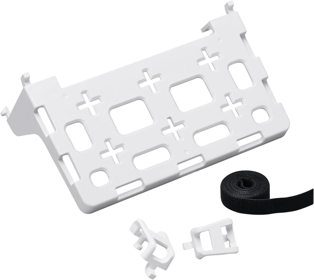 Media Center Box Shelf Bracket, Haoguo Plastic Universal Shelf Bracket Designed for Media Center, Supports 20lbs of Weight, Compatible with Leviton Structured Media Centers White (1 Piece)