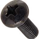 Small Parts 0404MPPBZ Steel Pan Head Machine Screw, Black Zinc Plated, Meets ASME B18.6.3, #1 Phillips Drive, #4-40 Thread Size, 1/4" Length, Fully Threaded, Import (Pack of 100)