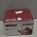 Enamel Tea Kettle, Bohemia 2.5L Vintage Floral Enamel Steel Teapot for Stovetop - No Whistling, Lead-Free, Retro Decor & Hot Water/Coffee Tea Pot, Ideal Housewarming/Wedding Gift