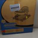 5 In 1 Baby Walker, Music and Lights Walker for Baby Boy Girls 6-12 Months, Foldable Baby Walkers with Wheels and Bouncer Combo Portable, Toddler Infant Walker with Adjustable Height (Black)