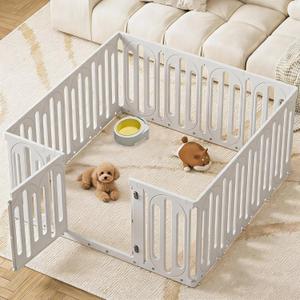 Dog Playpen Indoor for Puppies & Small Dogs, 24 Inch 15 Panel