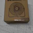 BESKAR USB Small Desk Fan, Portable Fans with 3 Speeds Strong Airflow, Quiet Operation and 360Rotate, Personal Table Fan for Home, Office, Bedroom - 3.9 ft Cord (Black)