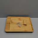 Couch Arm Tray with 360Phone, Bamboo Folding Sofa Tray, Sofa Armrest Trays Clip-On Couch Desk for Drinks, Snacks,Phone, Remote Control Natural