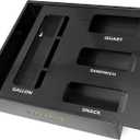 SpaceAid Bag Storage Organizer for Kitchen Drawer, Bamboo Organizer, Compatible with Gallon, Quart, Sandwich and Snack Variety Size Bag (1 Box 4 Slots), Black