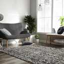 Garland Rug Rumba Indoor Floor Rug Area Rug Black/Earth Tones 8 Ft. X 10 Ft. Modern Abstract Area Rug – Soft, Anti-Skid,Carpet for Living Room, Bedroom, Dining Room, Farmhouse, Nursery