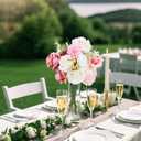 4 x Artificial Cake Flowers, Pink Fake Flowers Silk Peony Roses Flowers with Stems Wedding Bridal Bouquets for Table Centerpieces Floral Arrangement Arch Home Decoration