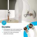 Eastman 20 Inch Flexible Toilet Connector, 7/8 Inch Ballcock x 3/8 Inch Compression Inlet Connection, 48175