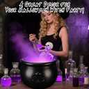 Halloween Decorations Indoor with Witches Cauldron and Diffuser, Witches Cauldron Large Outside, Black Plastic Cauldron Large for Home Table Mantel Kitchen Room