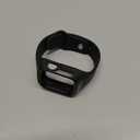 SURITCH Sport Band for Apple Watch Ultra 3/2/1 49mm & iWatch Series 9/8/7/6/5/4/SE3/SE2/SE 45mm 44mm 41mm 40mm, Soft Silicone Shockproof Rugged Protective Strap with Case for Women Men (Black)