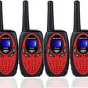 Retevis RT628 Walkie Talkies for Adults, Sturdy and Durable 2 Way Radio with VOX Belt Clip, Walkie Talkies Long Range for Kids Family Camping Cruise Ships Easter Birthday Gifts (4 Pack, Red)