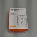 HOPOW Outlet Extender Surge Protector, 6 Outlet Splitter with 4 USB Ports (2 USB C), USB Wall Charger, 3-Sided 1050J Multi Plug Wall Outlet, Wall Mount for Home Travel Office Travel, White