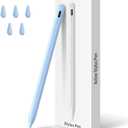 Stylus Pen for iPad 11th&10th&9th Generation,Fast Charge Pencil for Apple iPad,Palm Rejection,Tilt Sensitivity,Compatible with 2018-2025 iPad11/10/9/8/7/6th,Pro 13" M4/12.9"/11",Air 3/4/5/M2,Mini 5/6 (6.5 x 0.35 x 0.35 inches, Blue)