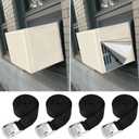 Ribbonlic 2 Pack Window Air Conditioner Cover for Outside Winter Windproof 3 Layer Insulation Window Air Conditioner Freeze Protection Cover for Outdoor Ac Unit(21" w X 16" d X 15" h,Beige)