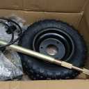 6" Go Kart Axle Kit, 740MM Rear Axle Kit with 2 Wheels, Tires, Rim, Brake Assembly and T8F Chain, DIY Live Axle Kit for Go Kart, Quads, Trike, Drift Bikes