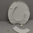 KOHLER 4636-RL-0 Cachet ReadyLatch Elongated Slow Close Toilet Seat, Soft Close Toilet Seat Quiet Lid, Contoured Grip-Tight Bumpers Installation Hardware, Apartment Essentials, White