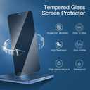 3 x NEW'C Pack of 3 Anti-Spy Tempered Glass Screen Protector for iPhone 12 Pro Max (6.7 Inches) - Effective Scratch-Resistant - Bubble-Free - Ultra Resistant - 9H Hardness Glass, Transparent/Green