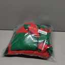 Christmas Elf Apron Set with Hat and Socks Adult Elf Apron Costume with Pocket for Xmas Party Gift Kitchen Baking (Red and Green)