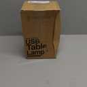 Yarra-Decor Bedside Table Lamp with USB Port - Touch Control for Bedroom Wood 3 Way Dimmable Nightstand Lamp with Round Flaxen Fabric Shade for Living Room, Dorm, Home Office (LED Bulb Included)