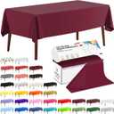 CXPSINC 54 Inch X 300 Feet Plastic Table Cover Roll Disposable Tablecloth with Slide Cutter for All Type/Shape Tables | Picnic, Party, Banquet, Birthdays, Weddings (Burgundy, 300 Feet)