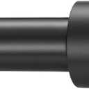 16-56 inch Long Adjustable Matte Black Curtain Rods,1 inch Diameter Splicing Heavy Duty Rod Set with Aluminum Finals for Windows, Door, Drapery