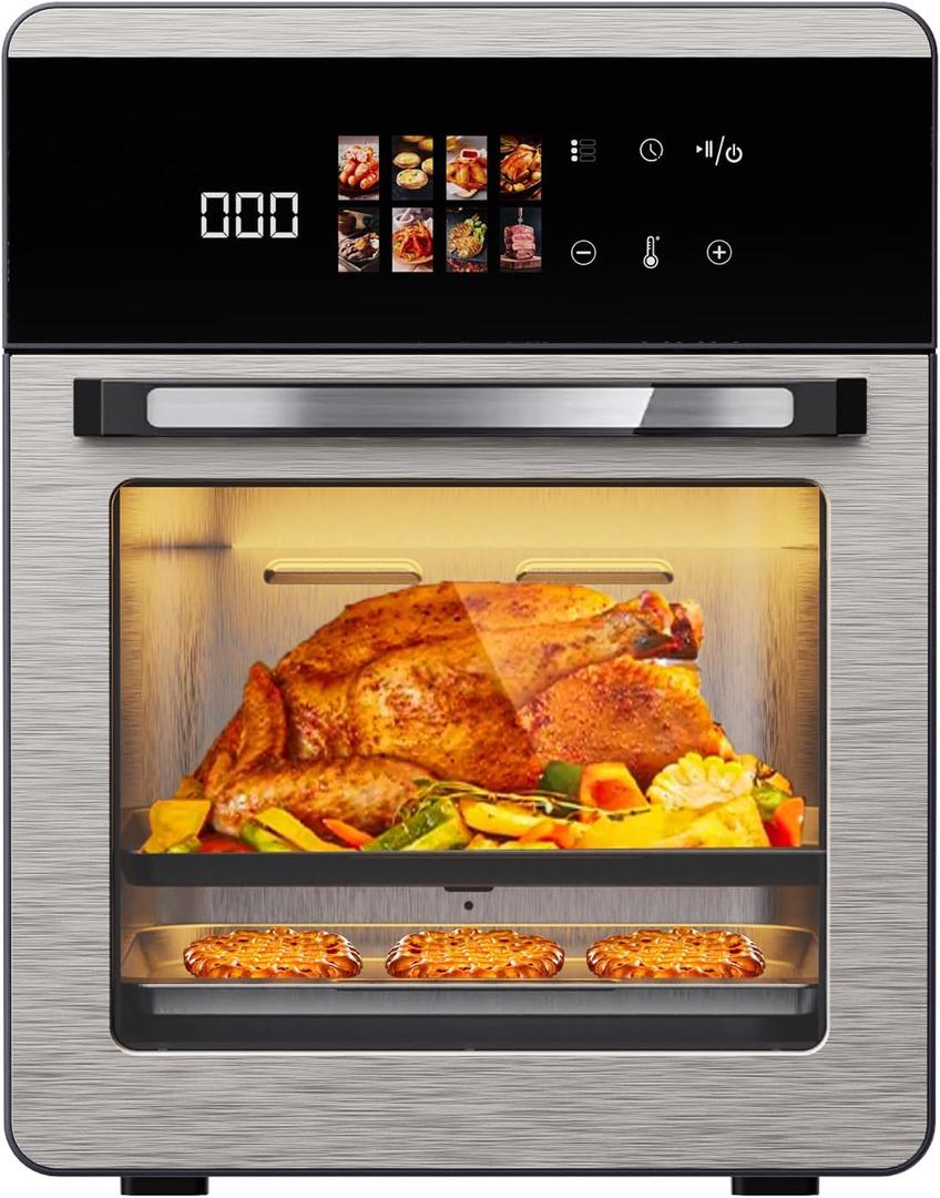 18QT Large Air Fryer Oven with Touch Screen Display,10 in 1 Air Fry