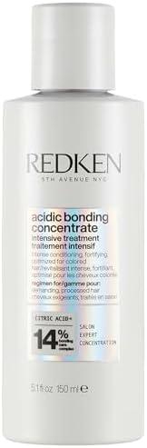 Redken Acidic Bonding Concentrate Treatment For Damaged Hair Repair - Deep Conditioning Intensive Mask, Provides Smoother & Stronger Hair
