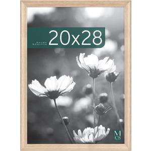 MCS Studio Gallery Classic 20x28 Poster Frame Natural Woodgrain Engineered Wood, Vertical & Horizontal Wall Hanging Large Picture Frame for Photos, Posters & Art Prints (1-Pack)