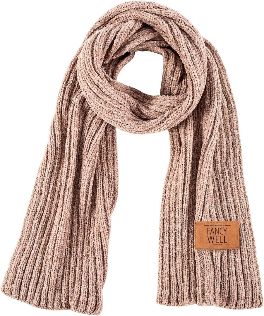 Scarf for Women Winter - Chunky Scarf Oversized Chenille,Soft Long Scarves for Cold Weather,Gifts for Women (Sand)