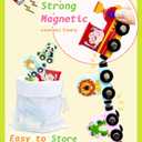 11 Pcs Magnetic Train Set Montessori Toys for 1 2 3 Years Old Toddlers Boys Girls, Wooden Animals Preschool Learning Activities Educational Sensory Toys Birthday Gifts Ages 1-3, 2-4