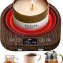 PUSEE Candle Mug Warmer Electric,Auto On/Off Gravity-Induction Coffee Mug Warmer with 9 Temp Settings,1-9 Timer Candle Melter Warmer Beverage Coffee Warmer Practical Portable Warmer for Home & Office