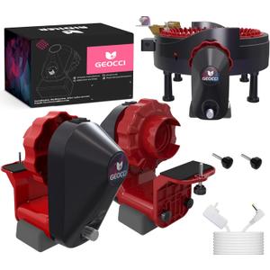 GEOCCI Electric Knitting Machine Adapter for ADDI 46-Needle Round Knitting Machine (Black and Red)