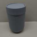 Umbra Touch Trash Can, Small Garbage Bin Waste Basket with Lid for Bathroom, Slate Blue
