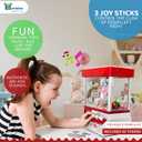 Bundaloo Claw Machine Arcade Game with Sound, Cool Fun Mini Candy Grabber Prize Dispenser Vending Toy for Kids, Boys & Girls