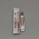 Ear and Nose Hair Trimmer Clipper - 2025 Professional Painless Eyebrow & Facial Hair Trimmer for Men Women, Battery-Operated Trimmer with IPX7 Waterproof, Dual Edge Blades for Easy Cleansing Pink