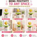 2 x Positive Bee Crochet Doll “Bee Positive, Bee Awesome” Cute Inspirational Gift for Mom, Grandma, Teacher, Coworker, Friends, Women, Men – Mother’s Day, Birthday, Appreciation Desk Decor