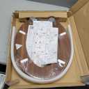 Elongated Toilet Seat Molded Wood Toilet Seat with Quietly Close and Quick Release Hinges, Easy to Install also Easy to Clean by Angol Shiold (Elongated, Walnut)