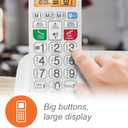 VTech Amplified Cordless Senior Phone with Answering Machine, Call Blocking, 90dB Ringer, Audio Assist, Big Buttons